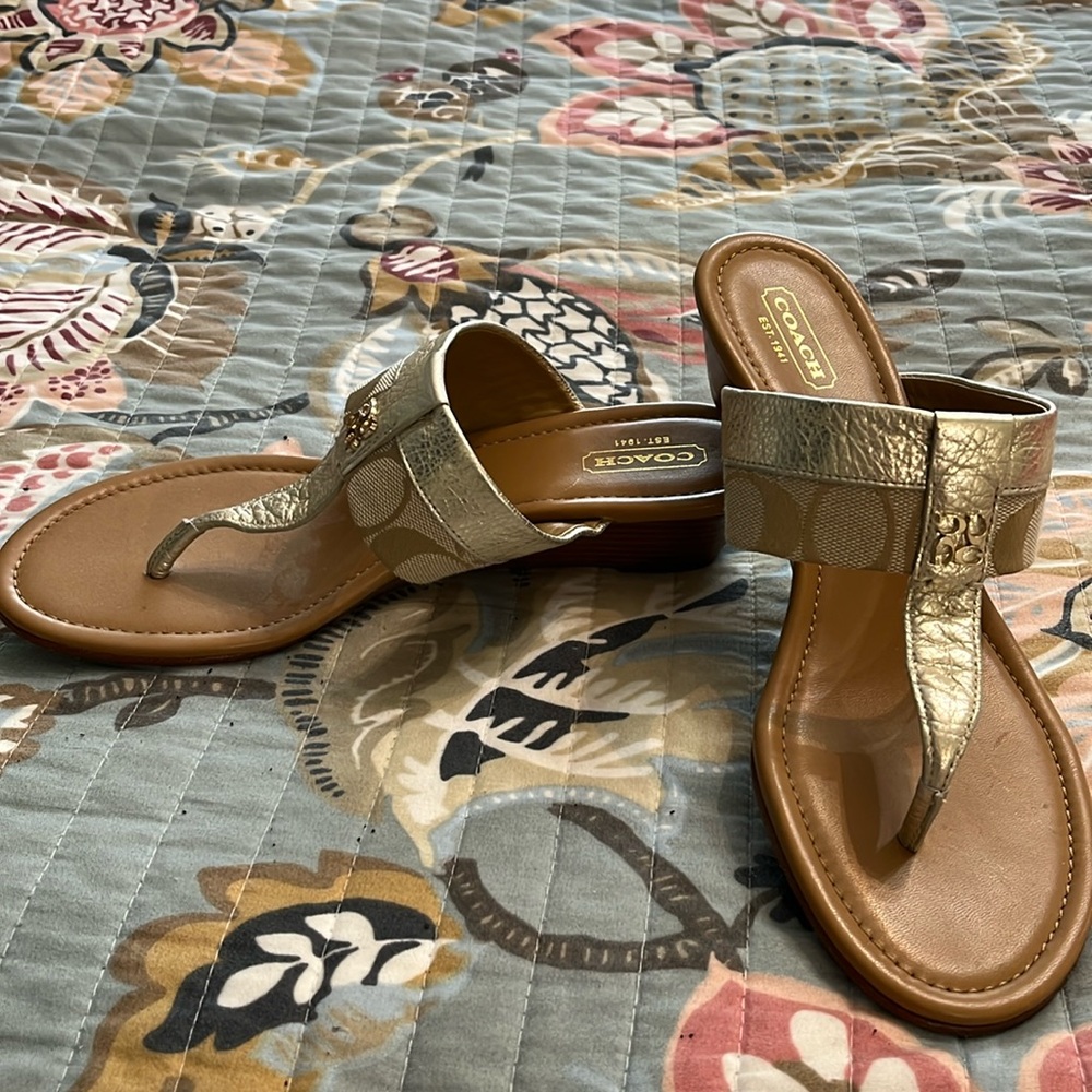 Coach wedge sandals
